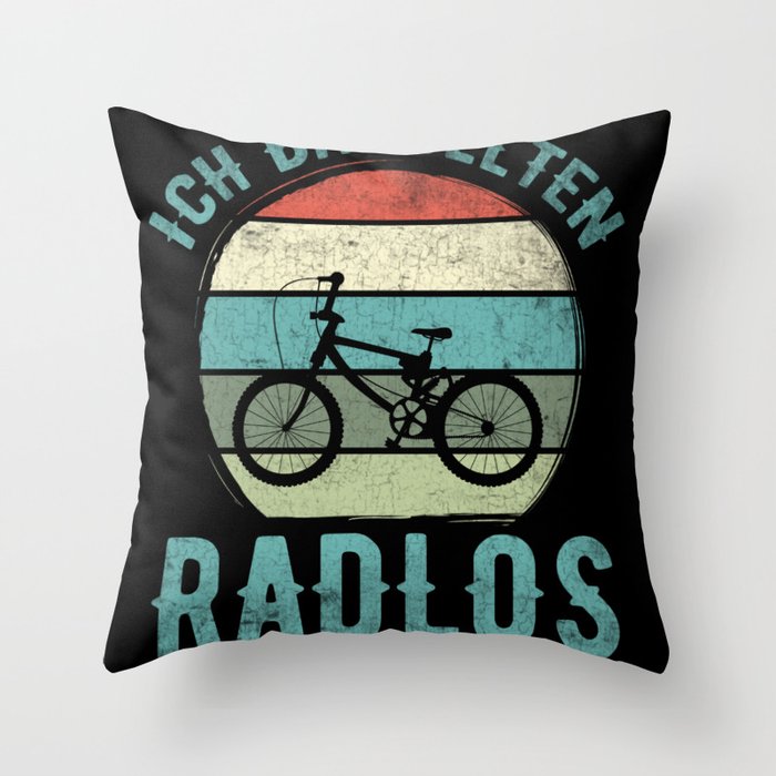 I Am Rarely Bikeless - Bicycle Throw Pillow