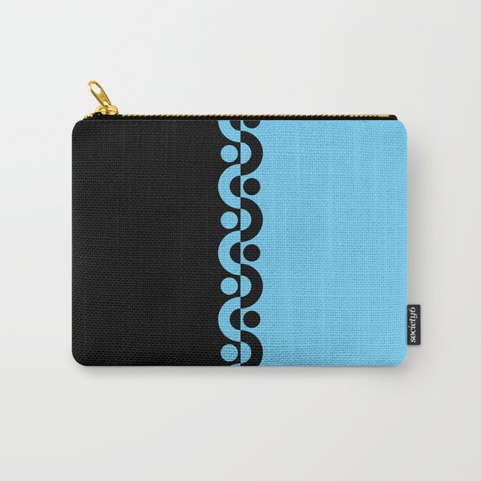 Blue & Black  / Two Tone Modern Carry-All Pouch