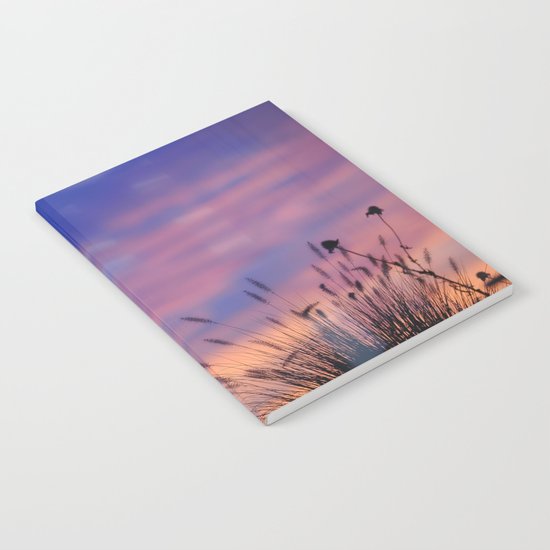 LOOK OUTSIDE - Flowers & Sunset #1 #art #society6 Notebook