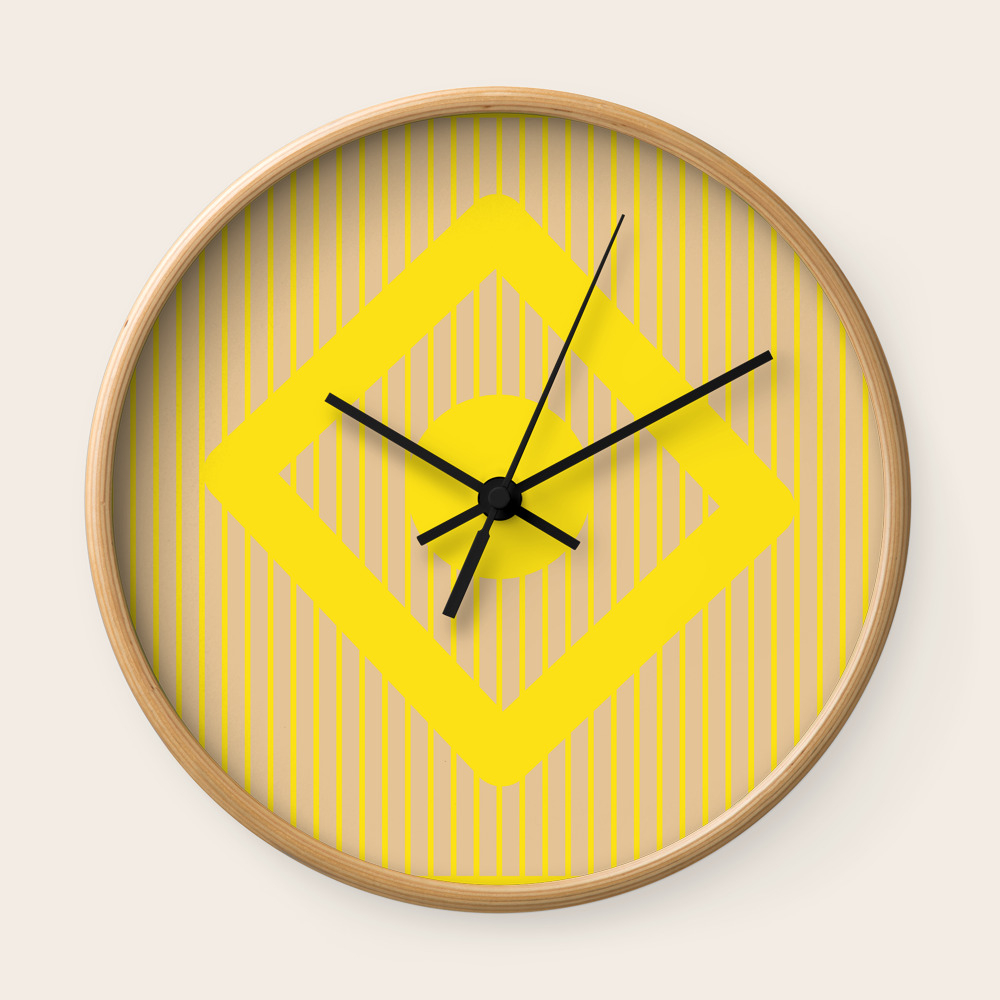 Geometric Calendar Day 34 Wall Clock By Geometriccalendar Society6