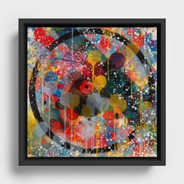 Kandinsky Action Painting Street Art Colorful Framed Canvas