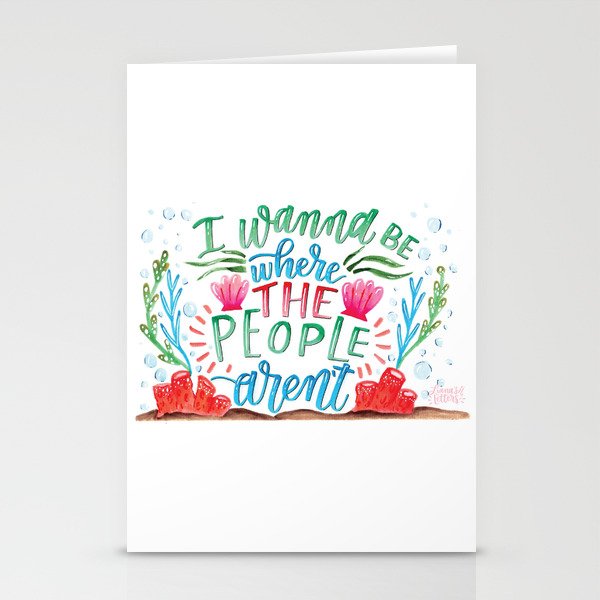 I Don't Like People Stationery Cards