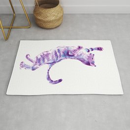 "Hug me" Cat _Very Peri Purple_ Pastel Halloween _ watercolor Rug