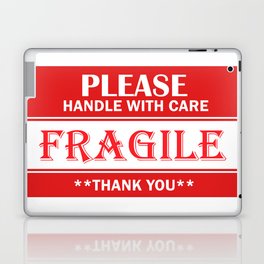 Fragile-please handle with care-text Laptop Skin