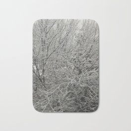Ice Crystals  Bath Mat | Tree, Photo, Winter, Cassieart, Color, Ice, Branch, Snow 