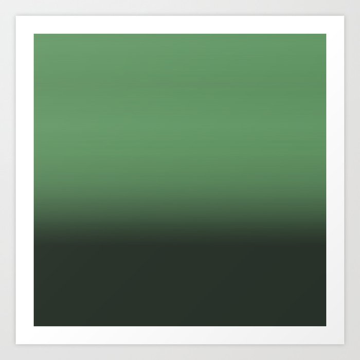 Shades of Green Ombré Design Art Print