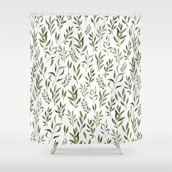 Eucalyptus - green leaves Shower Curtain