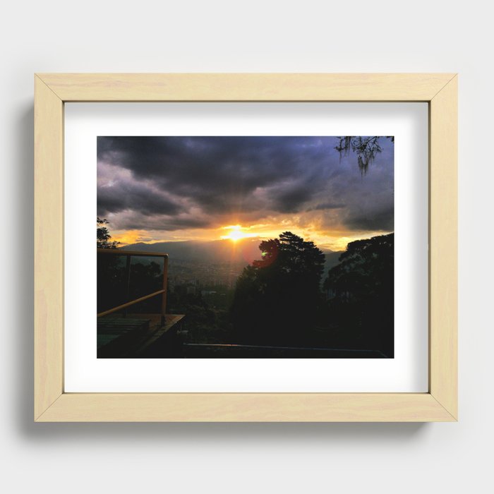 Touching Mountains Recessed Framed Print