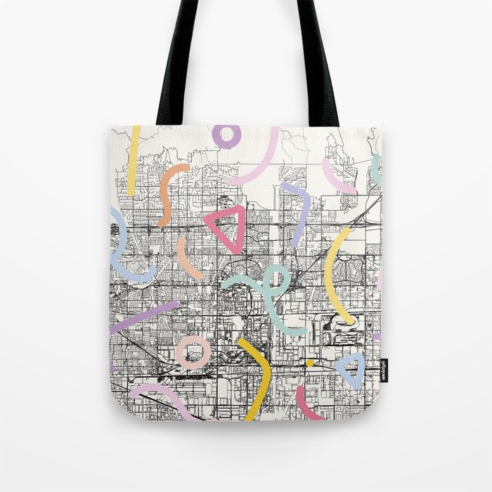 Rancho Cucamonga - USA. City Map Collage Tote Bag