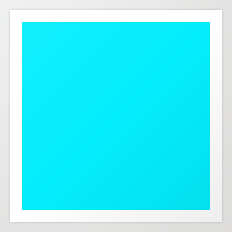 The Future Is Bright Light Blue Cyan Solid Color Art The Future Is Bright Light Blue