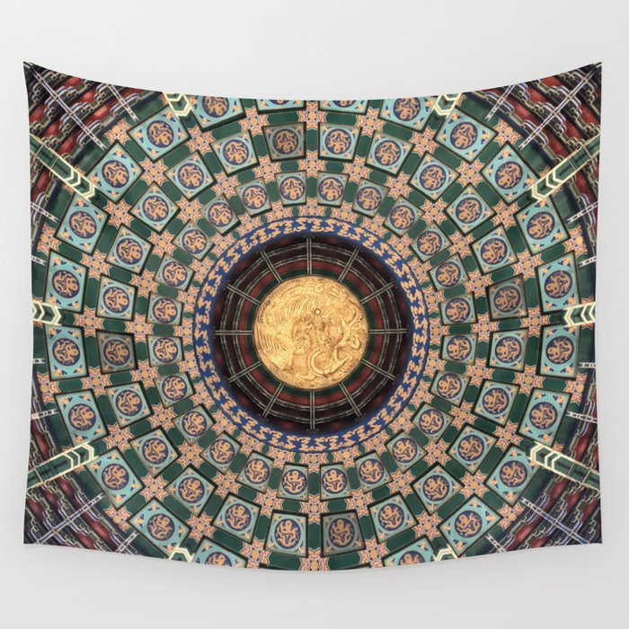 Chinese ceiling Wall Tapestry by Simna Society6