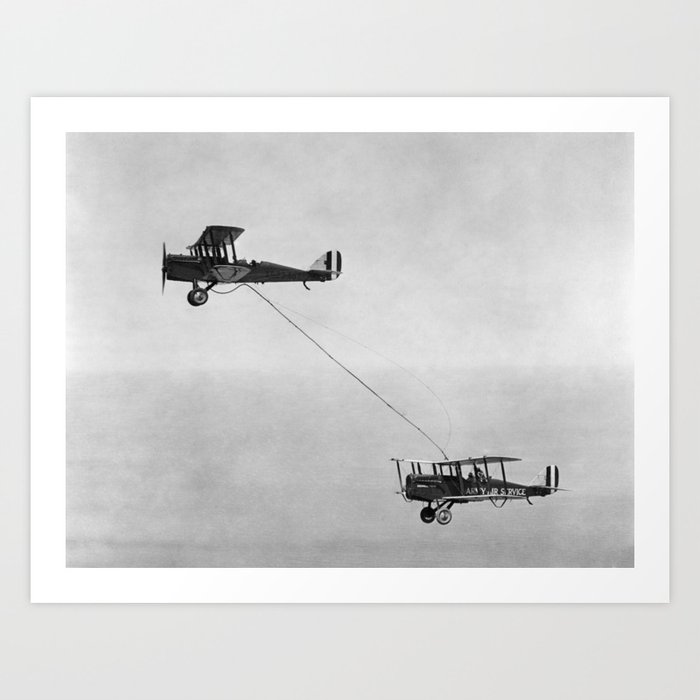 Biplanes Air Refueling - Army Air Service - 1923 Art Print