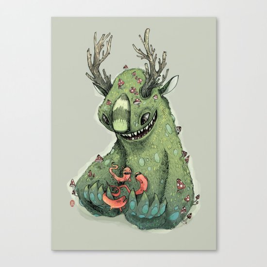 mushroom creature Canvas Print
