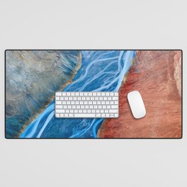 Luxury Marble Abstract - River  Desk Mat