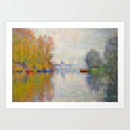 Monet Autumn on the Seine in 1,750 pixels (35x50) Art Print