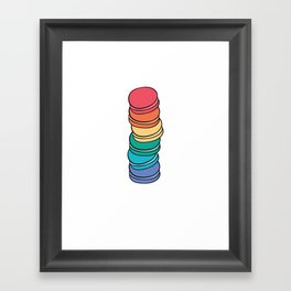 Rainbow Flag Gay Pride Lgbtq Macaron Framed Art Print