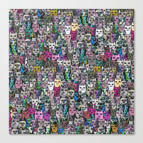 Gemstone Cats CYMK Canvas Print