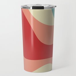 Colorful abstract waves design 2 Travel Mug