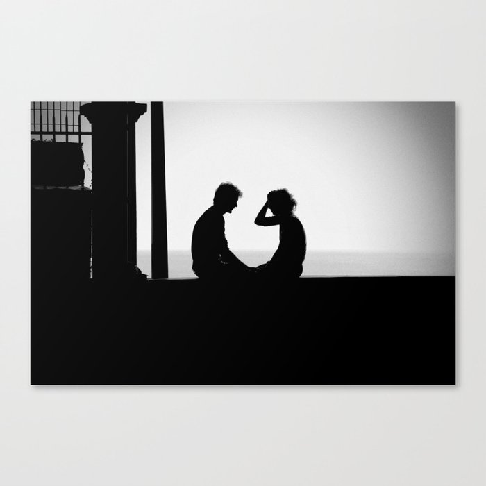 Love is... Black and white street photography Canvas Print