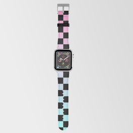 Pink and Blue Gradient Checkers Apple Watch Band