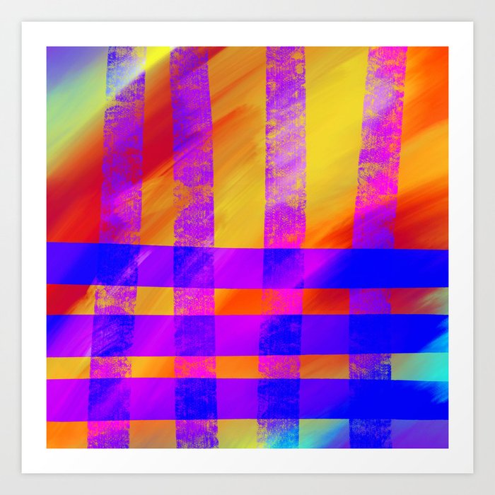 Hot and Cold Stripes Art Print
