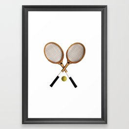 Vintage Tennis Rackets and tennis ball   Framed Art Print
