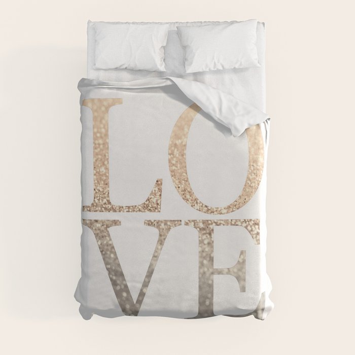 GOLD LOVE Duvet Cover by Monika Strigel Society6
