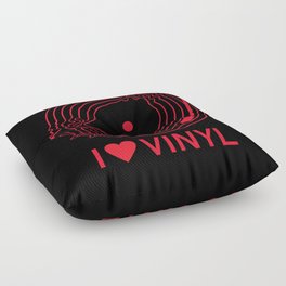 I Love Vinyl Floor Pillow