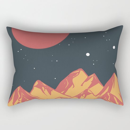 galactic mountains Rectangular Pillow