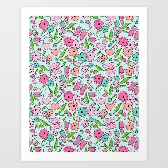 Sweetheart Aqua Art Print