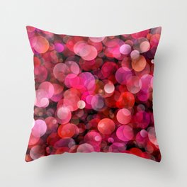 Red bubbles Throw Pillow