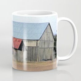 Red Tin Roof Coffee Mug | Michigan, Grass, Decay, Barn, Color, Texture, Metal, Farm, Photo, Artistic 