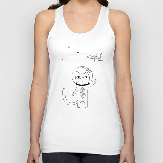Space Cat Unisex Tank Top