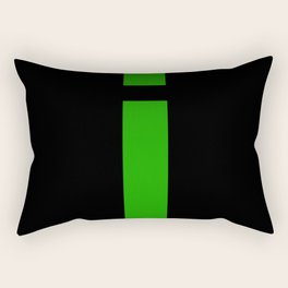 letter I (Green & Black) Rectangular Pillow