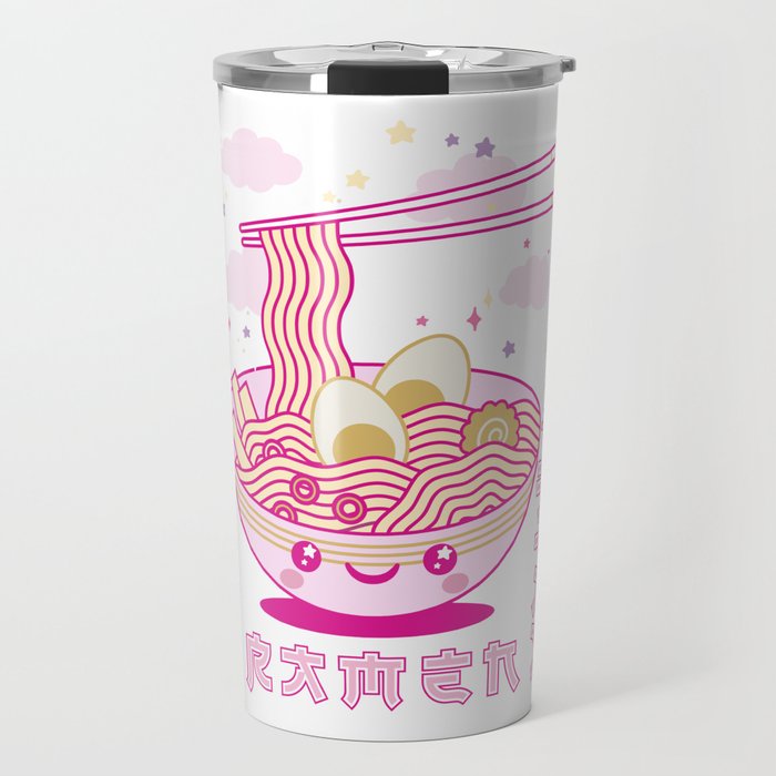 Cute Kawaii Anime Ramen Noodles Soup Japanese Aesthetic Travel Mug