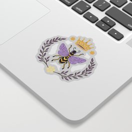 Queen Bee - Lavander Purple and Yellow Sticker