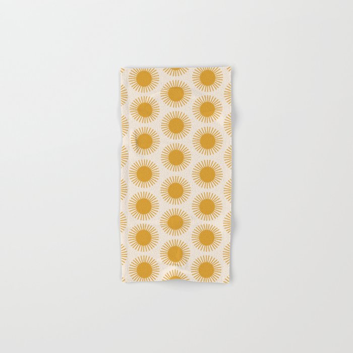 Golden Sun Pattern Hand & Bath Towel