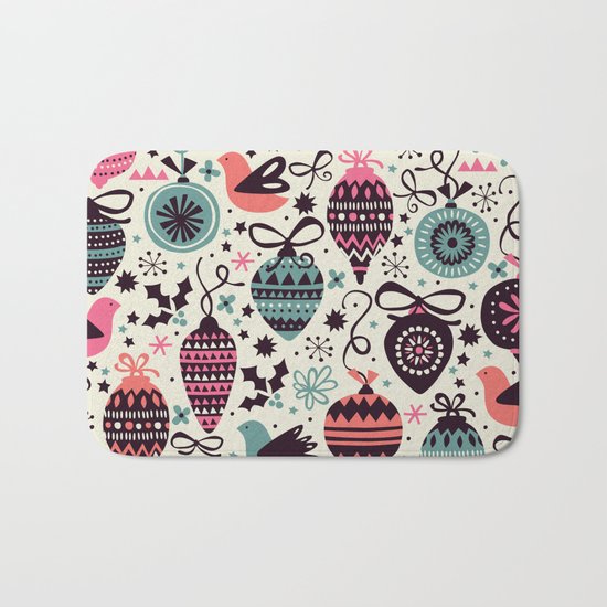 Birds and Baubles Bath Mat