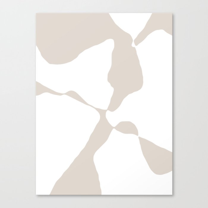 Shapes 3 | Neutral & White Minimal Abstract Canvas Print