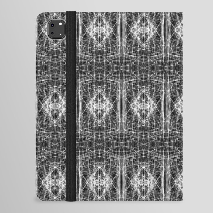 Liquid Light Series 44 ~ Grey Abstract Fractal Pattern iPad Folio Case