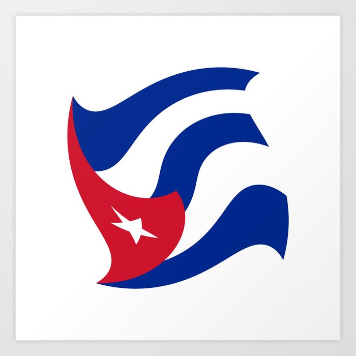 Flag of Cuba 3 -cuban,havana, guevara,che,castro,tropical,central america,spanish,latine Art Print