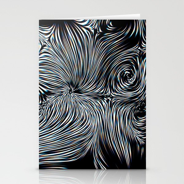 Swirl glitch shapes Stationery Cards