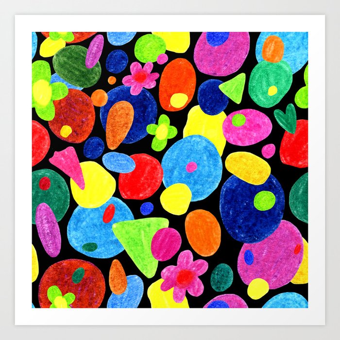 Colorful spots Art Print