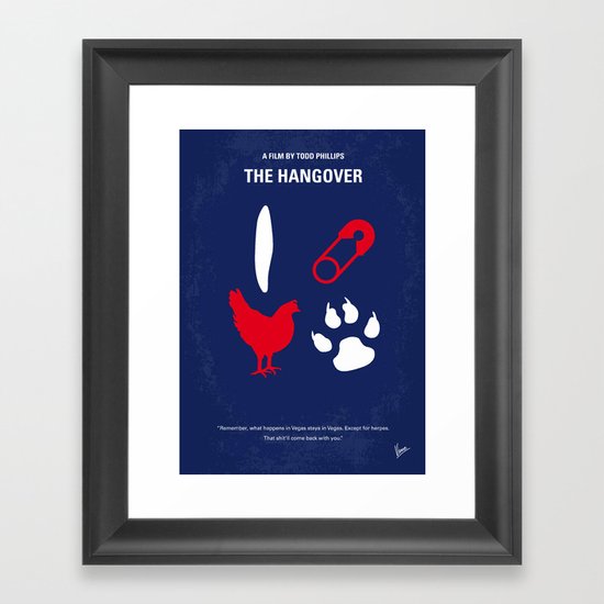 No145 My Hangover PART 1 minimal movie poster Framed Art Print