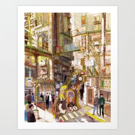 City criss cross Art Print