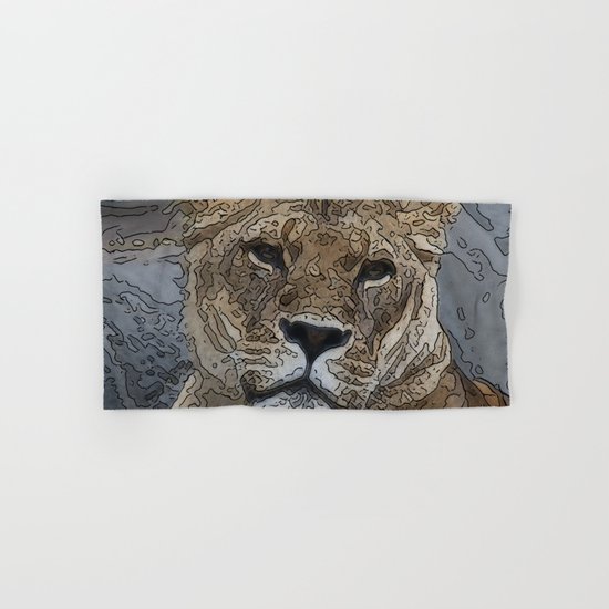 Animal ArtStudio 1016 lion Hand & Bath Towel