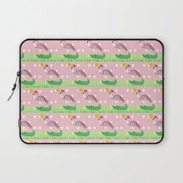 Pink Flamingo Alligator Quilt pattern  Laptop Sleeve
