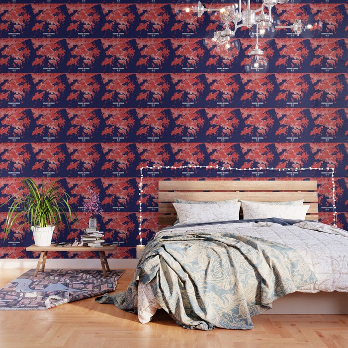 Hong Kong Street Map Wallpaper By Cartoposters Society6