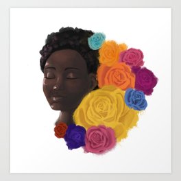 Perennial  Art Print | Flowers, Roses, Graphicdesign, Digital 