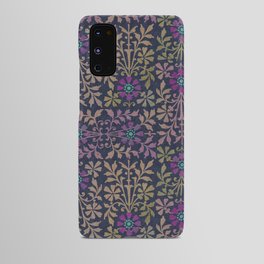 Purple Mauve Vintage Floral Pattern Android Case